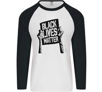 Nero Vive Materia Segno Racial Parte Uguaglianza Uomo L/S Baseball T-Shirt