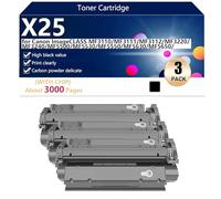 Nero X25 Cartucce Toner ad alta Capacità di Ricambio per Canon ImageCLASS MF3110 MF3111 MF3112 MF3220 MF3240 MF5500 MF5530 MF5550 Stampante, Stampa ad alta Definizione, 2500 Pagine,Black-3 pack