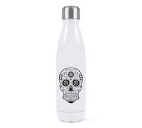 Nero Zucchero Candy Skull Parete Doppia Acqua Bottiglia Divertente Tatuaggio