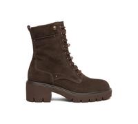 NeroGiardini Anfibi Donna in Suede Testa di Moro con Tacco
