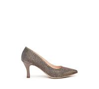 NEROGIARDINI Decolletè in pelle e tessuto glamour. Made in Italy Marrone RAME