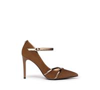 NEROGIARDINI DECOLTE IN IN CAMOSCIO CON CINTURINO Marrone MALTO