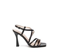 NeroGiardini E307282DE Sandali Donna in Pelle - Nero 39 EU