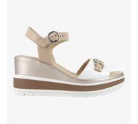 NeroGiardini E410530D - Sandali da Donna con Zeppa Bianco