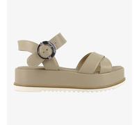 NeroGiardini E410740D - Sandalo da Donna con Platform in Pelle Lino