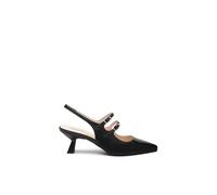 NeroGiardini E512252DE Nappa Pand. Nero Sandali Eleganti Donna Doppio Cinturino e Tacco Basso (Taglia 40)