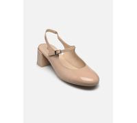 Nero Giardini E512341D Vernice Cipria Sandali Eleganti per Donna con Cinturino e Tacco Basso (Taglia 38)