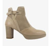 NeroGiardini E512670D - Tronchetto con Tacco Largo e Platò Champagne