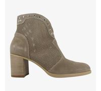 NeroGiardini E512710D - Tronchetto con Tacco Largo in Camoscio Creta