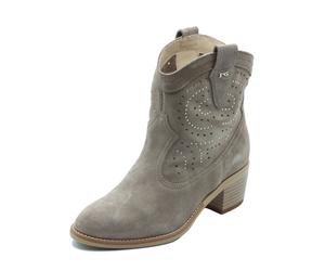 NeroGiardini E615121 Velour Creta Tronchetti per Donna in camoscio con tacco