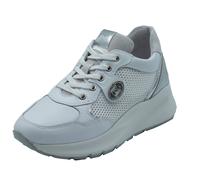 NeroGiardini E615180D Skipper Bianco Sneakers per Donna in pelle e tessuto con z