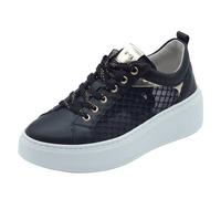 NeroGiardini E615292D Guanto Nero Sneakers per Donna in Pelle e Tessuto con Zeppa (Taglia 35)