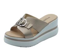 NeroGiardini E615955D Etoile Sand Sandali scalsati per Donna in pelle con zeppa