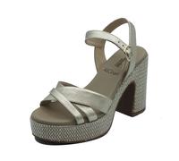NeroGiardini E616071D Etoile Sand Sandali per donna in pelle con cinturino e tac