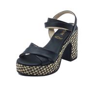 NeroGiardini E616072D Tamigi Nero Sandali per donna in pelle nera con cinturino