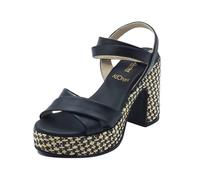 NeroGiardini E616072D Tamigi Nero Sandali per Donna in Pelle Nera con Cinturino e Tacco Alto (Taglia 40)