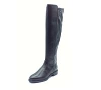 NeroGiardini I514705D Nero Stivali per Donna in pelle con lampo ed elastico sul