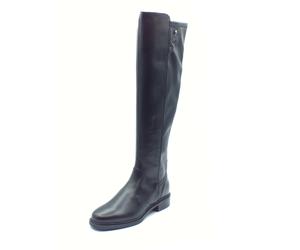 NeroGiardini I514705D Nero Stivali per Donna in pelle con lampo ed elastico sul