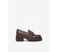 Nerogiardini, ,Shoes ,Donna ,Marrone ,36 EU Mocassini Donna in Pelle Beige con Morsetto in Metallo