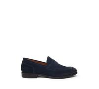 NEROGIARDINI Mocassino in morbido camoscio. Made in Italy 42 Blu BLU