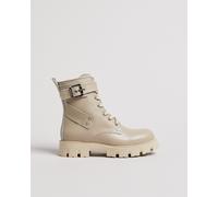 NeroGiardini Outlet - Anfibi Teen da Ragazza in Pelle - Beige 35