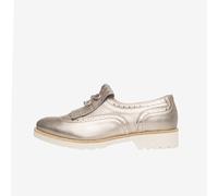 NeroGiardini Outlet Mocassini Donna in Pelle e Tela - Oro 37