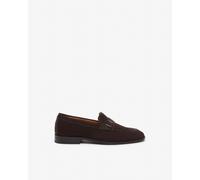 NeroGiardini Outlet - Mocassini Mono Fibbia Uomo in Camoscio - Testa di Moro 44