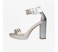 NeroGiardini Outlet Sandali Donna in Pelle - Argento 39