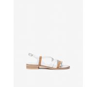 NeroGiardini Outlet - Sandali Donna in Pelle e Materiale Tecnico - Platino 37