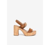 NeroGiardini Outlet Sandali Donna in Suede - Marrone 38