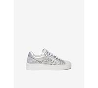 NeroGiardini Outlet Sneakers Donna in Pelle e Materiale Tecnico - Argento 37