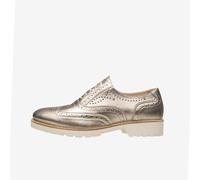 NeroGiardini Outlet Stringate Donna in Pelle e Tela - Oro 36