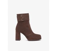 NeroGiardini Outlet - Tronchetti Donna in Camoscio - Castagno 36