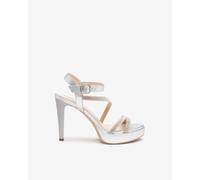 Nero Giardini E513150DE Sandali Donna in Pelle - Argento 39 EU