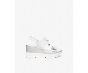 NeroGiardini - Sandali Donna in Pelle e Materiale Tecnico - Argento 38
