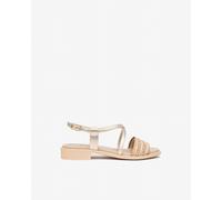NeroGiardini - Sandali Donna in Pelle e Tessuto - Miele 41