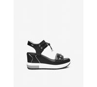 NeroGiardini - Sandali Donna in Pelle, Tela e Materiale Tecnico - Nero 41
