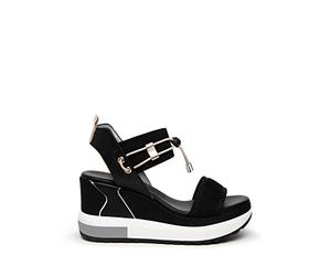 NEROGIARDINI Sandalo platform in pelle. Made in Italy 38 Nero NERO