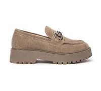 Nerogiardini, ,Shoes ,Donna ,Marrone ,39 EU Mocassini in camoscio con fibbia in ottone
