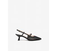 NeroGiardini - Sling-Back Donna in Pelle e Tela - Nero 39