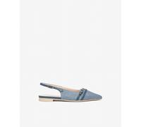 NeroGiardini - Sling-Back Donna in Tessuto e Pelle - Avio 40