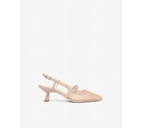 NeroGiardini - Slingback Donna in Pelle e Tela - Rosa antico 38.5