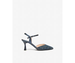NeroGiardini - Slingback Donna in Pelle e Tessuto - Avio 39