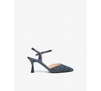 NeroGiardini - Slingback Donna in Pelle e Tessuto - Avio 40