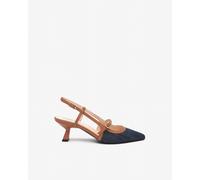 NeroGiardini - Slingback Donna in Pelle e Tessuto - Jeans 35