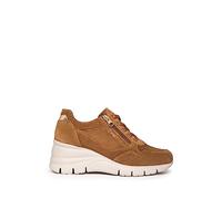 NEROGIARDINI Sneaker casual in pelle scamosciata con platform Marrone MALTO 38