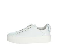 NEROGIARDINI Sneaker in pelle con fiocco. Made in Italy Bianco BIANCO