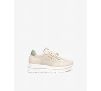 NeroGiardini - Sneakers Donna in Pelle e Materiale Tecnico - Milk 35