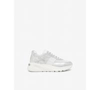 NeroGiardini - Sneakers Donna in Pelle e Tessuto - Argento 38