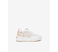 NeroGiardini Sneakers Donna in Pelle, Tela e Materiale Tecnico - Bianco 38